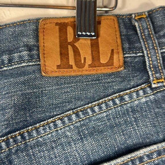 Ralph Lauren Mens Cut off Jean Shorts Jorts size 34 Denim rockabilly Country - Picture 4 of 8